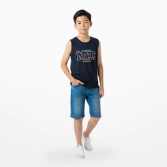 Camiseta Juvenil Menino Regata Estampada Arrumadinhos