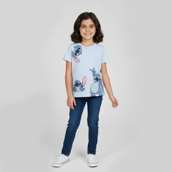 Blusa Infantil Menina Brandili Stitch