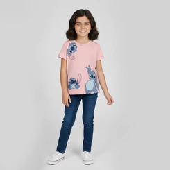 Blusa Infantil Menina Brandili Stitch