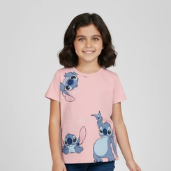 Blusa Infantil Menina Brandili Stitch