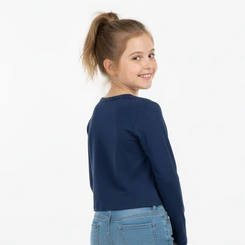 Blusa Cropped Infantil Menina Brandili Estampa Stitch