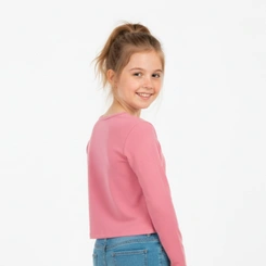 Blusa Cropped Infantil Menina Brandili Estampa Stitch