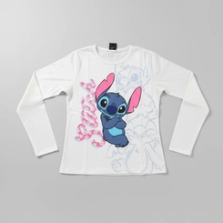 Blusa Infantil Menina Manga Longa Brandili Stitch