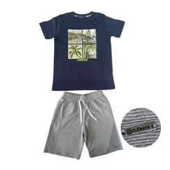 Conjunto Juvenil Menino Baby Vest Manga Curta Adventure Surf