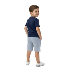 Conjunto Infantil Bebê Menino Baby Vest Manga Curta Leão