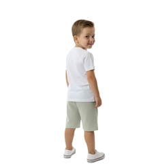 Conjunto Infantil Bebê Menino Baby Vest Manga Curta Leão