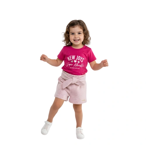 Conjunto Infantil Bebê Menina Baby Vest New Joys