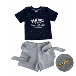 Conjunto Infantil Bebê Menina Baby Vest New Joys