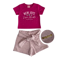 Conjunto Infantil Bebê Menina Baby Vest New Joys