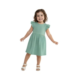 Vestido Infantil Bebê Baby Vest Manga Curta Babado