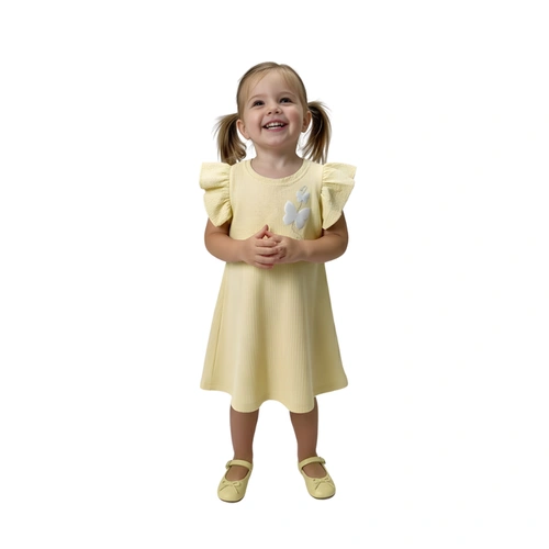 Vestido Infantil Bebê Menina Baby Vest Malha Borboleta