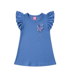 Vestido Infantil Bebê Menina Baby Vest Malha Borboleta