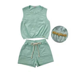Conjunto Infantil Menina Baby Vest Malha Mardin