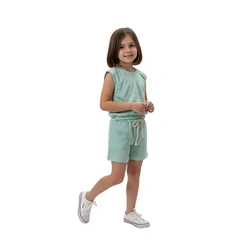 Conjunto Infantil Menina Baby Vest Malha Mardin