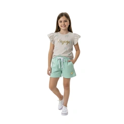 Conjunto Infantil Menina Baby Vest  Manga Bufante