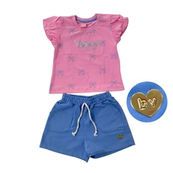 Conjunto Infantil Menina Baby Vest  Manga Bufante