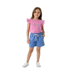 Conjunto Infantil Menina Baby Vest  Manga Bufante