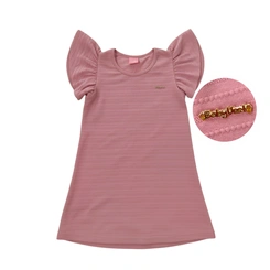 Vestido Infantil Menina Baby Vest Com Babado nas Mangas