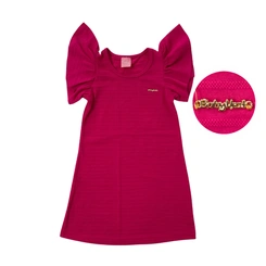 Vestido Infantil Menina Baby Vest Com Babado nas Mangas