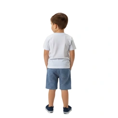 Conjunto Infantil Bebê Menino Baby Vest Manga Curta Barco