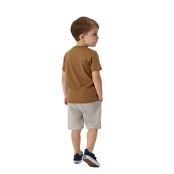 Conjunto Infantil Bebê Menino Baby Vest Manga Curta Barco