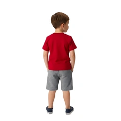 Conjunto Infantil Bebê Menino Baby Vest Manga Curta Barco