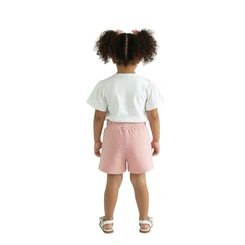 Conjunto Bebê Menina Baby Vest Manga Curta Gatinha