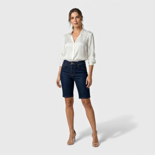 Bermuda Feminina Radiance Jeans Escura
