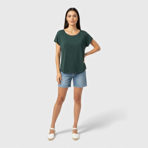 Blusa Feminina Manga Curta Lisa