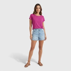 Blusa Feminina Manga Curta Lisa
