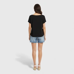 Blusa Feminina Manga Curta Lisa