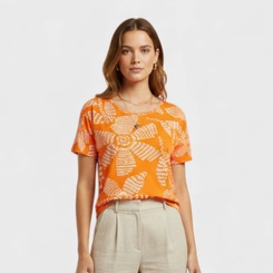 Blusa Feminina Manga Curta Estampada