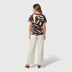 Blusa Feminina Manga Curta Estampada