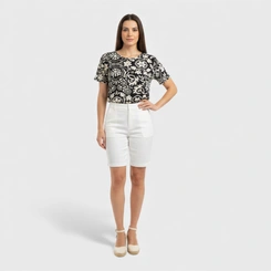 Blusa Feminina Manga Curta Estampada