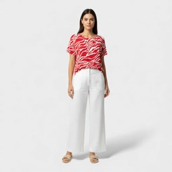 Blusa Feminina Manga Curta Estampada