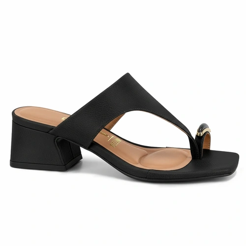 Tamanco Feminino Vizzano Salto Bloco Bico Quadrado Luxo Original Napa