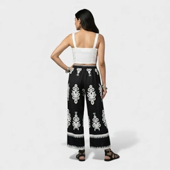 Calça Feminina Pantalona Estampada