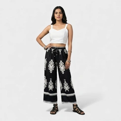 Calça Feminina Pantalona Estampada