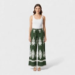 Calça Feminina Pantalona Estampada