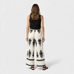 Calça Feminina Pantalona Estampada