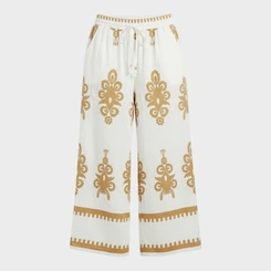 Calça Feminina Pantalona Estampada