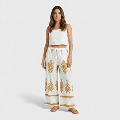 Calça Feminina Pantalona Estampada