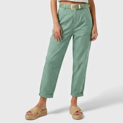 Calça Feminina em Sarja com Cinto