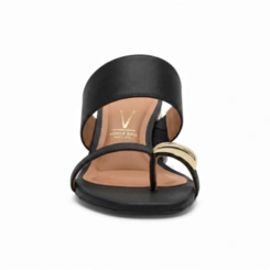 Tamanco Feminino Vizzano Salto Bloco Esfera Metalizada Luxo