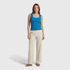 Regata Feminina Canelada Viscose Casual