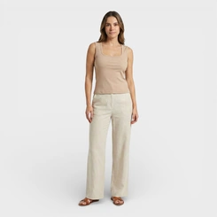 Regata Feminina Canelada Viscose Casual