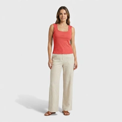 Regata Feminina Canelada Viscose Casual