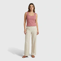 Regata Feminina Canelada Viscose Casual