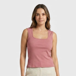 Regata Feminina Canelada Viscose Casual