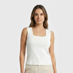 Regata Feminina Canelada Viscose Casual